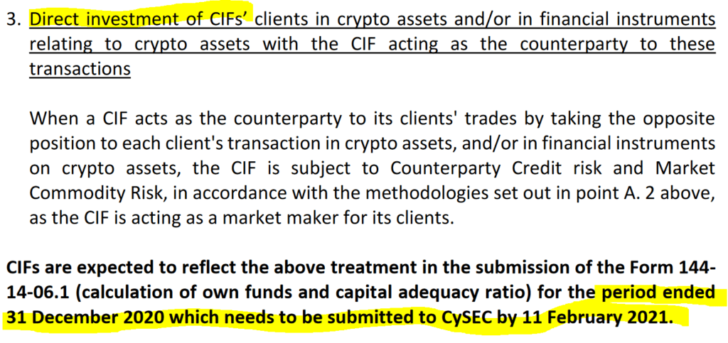 CySEC issued guideline for crypto assets