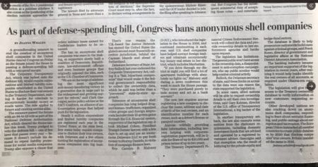 US bans anonymous shell companies to fight cybercrime