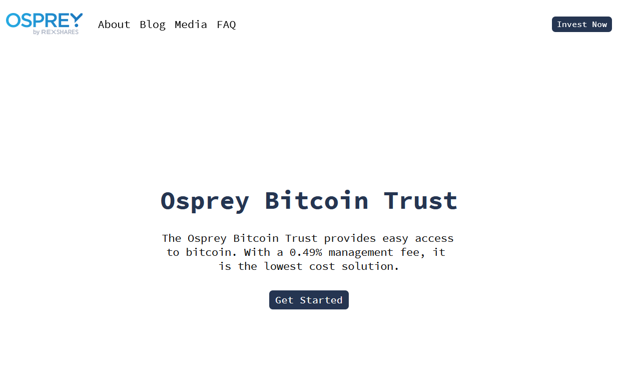 Osprey Bitcoin Fund - A low-cost bitcoin trust about to be listed at OTCQX  | FinTelegram News