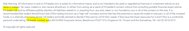 FX Leader payment terms