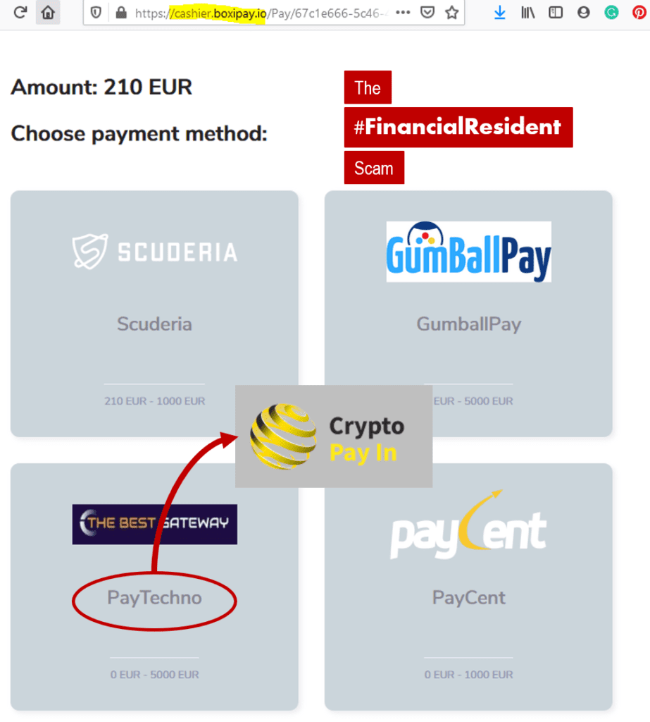 The Financial Resident Scam with CryptoPayIn and PayTechno
