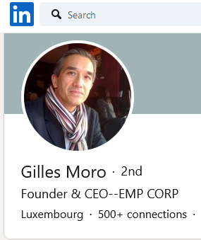 Gilles Moro EMP CORP founder and CEO