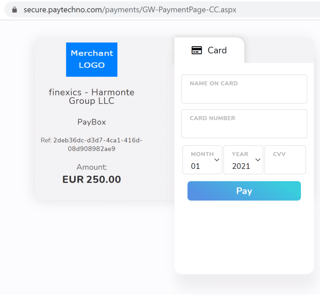 Finexico broker scam facilitated by Paytechno