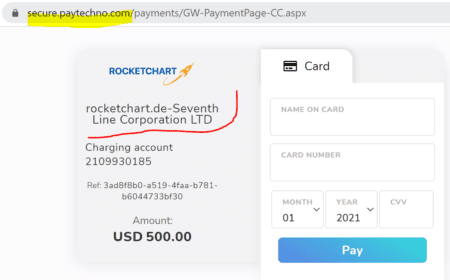 PayTechno facilitates rocketchart broker scam