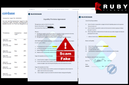 Investor warning against Rubyfinance scam working with fake papers