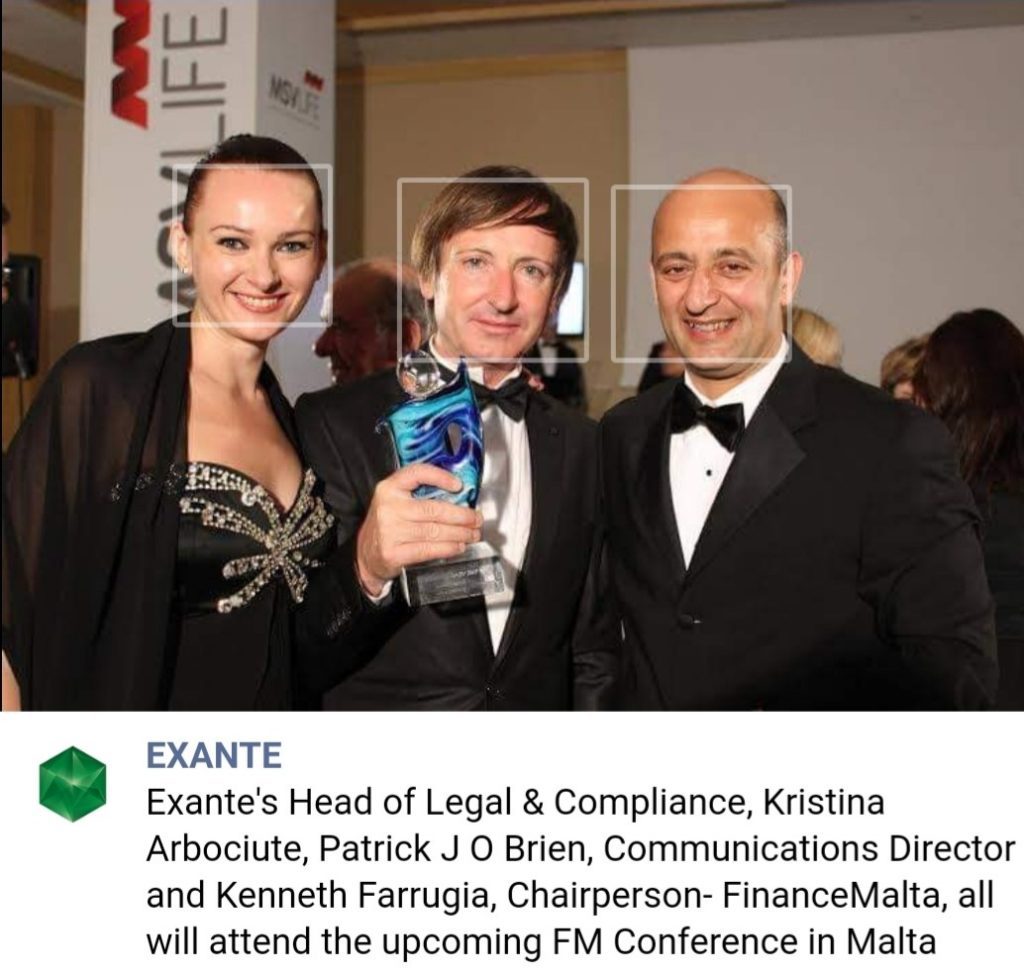 Kristina Arbociute with Patrik O'brian and Kenneth Farrugia