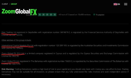 ZoomGlobalFX pretending to be part of IC Markets group