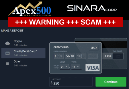 investor warning against SinaraCorp and Apex500