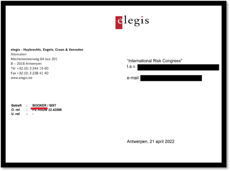Rudolf Booker and elegis law firm are threatening EFRI and Elfriede Sixt