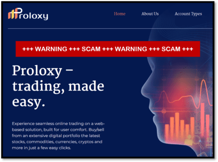 investor warning against Proloxy broker scam