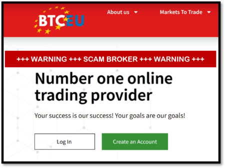 FinTelegram warning against BTC EU broker scam