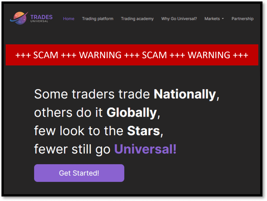 Attention Another Warning Against Trades Universal Scam! FinTelegram