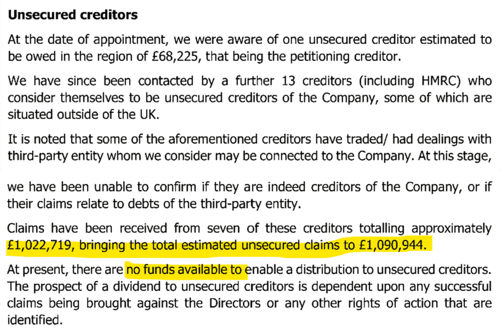 iPayTotal insolvency report with missing assets and millions