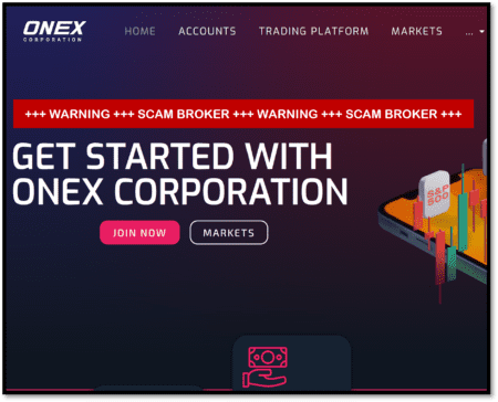 Investor warning against Onex Corporation broker scam