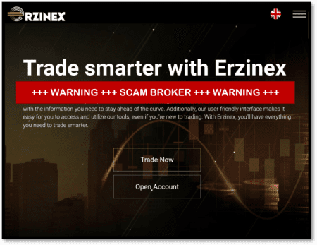 investor warning against Erzinex broker scam