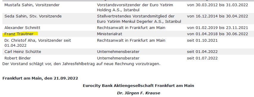 Eurocity supervisory board with Franz Trautner