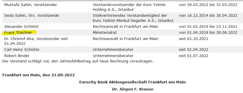 Eurocity supervisory board with Franz Trautner