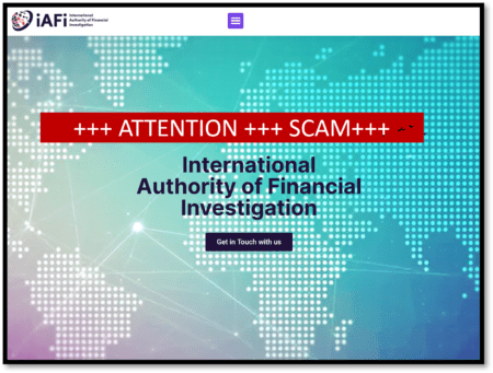 FinTelegram warning against IAFI fund recovery scam