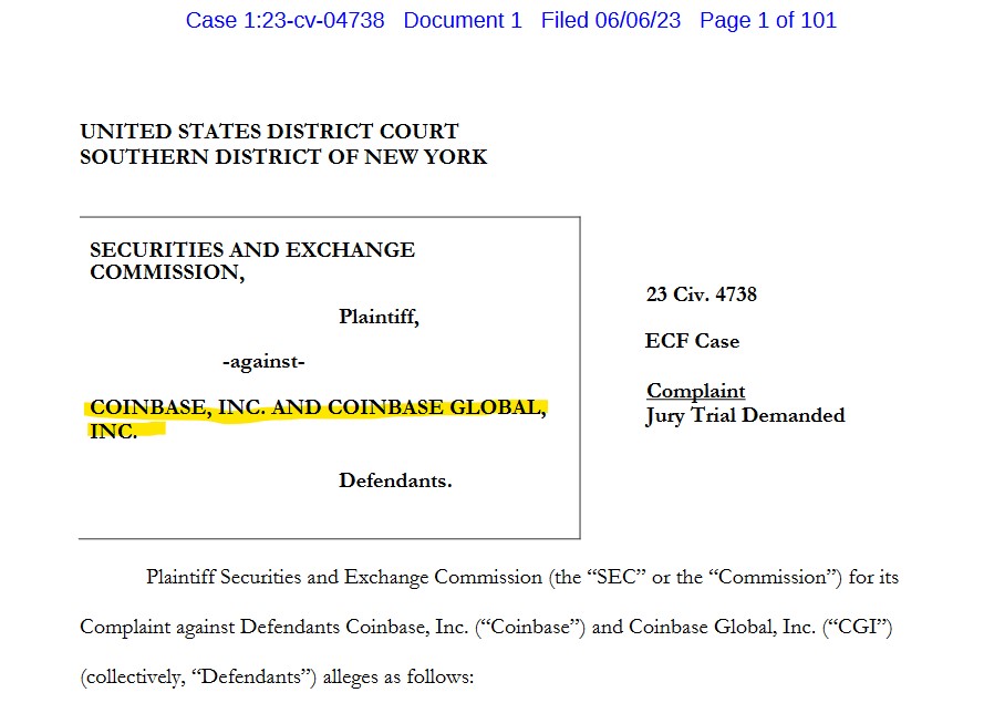 SEC charges crypto exchange Coinbase