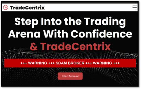 investor warning against TradeCentrix broker scam