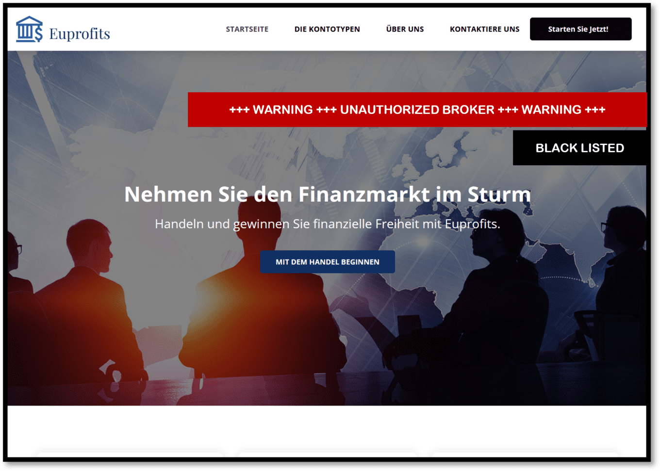 urgent investor warning against Euprofits broker scam