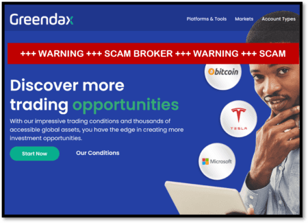 Investor warning against Greendax broker scam