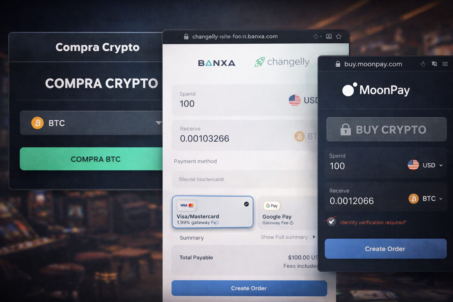 MegaDice Rail Case: Changelly→Banxa Widget + MoonPay On-Ramp