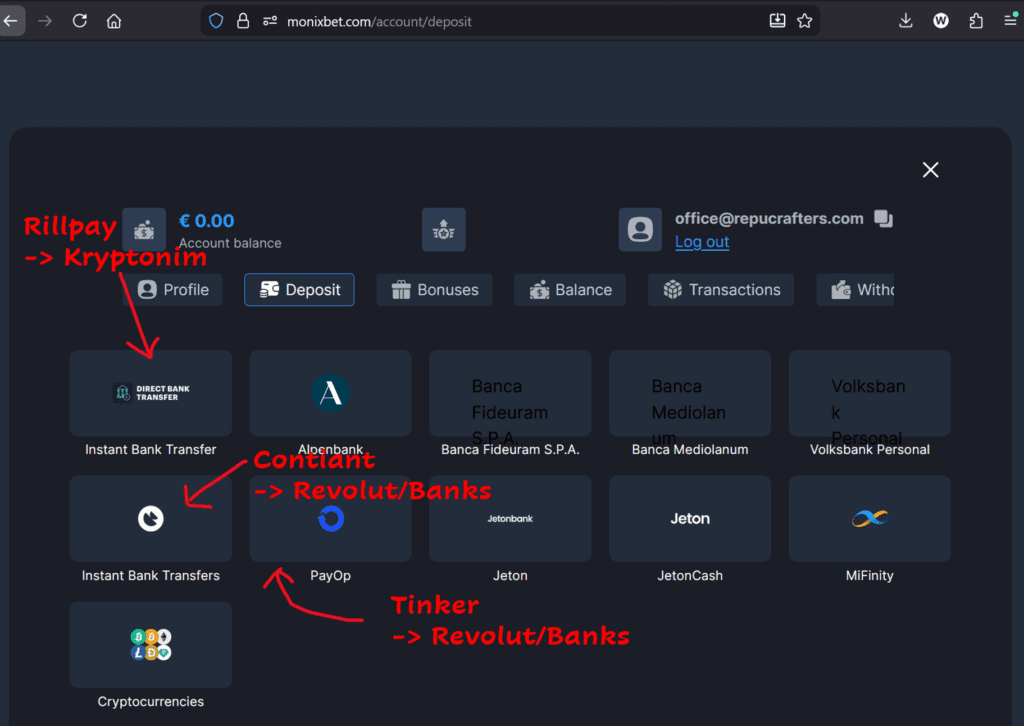 The FGS Casino Stack — Fake “Instant Bank Transfer” Rail And PayOp With Visa’s Tinker!