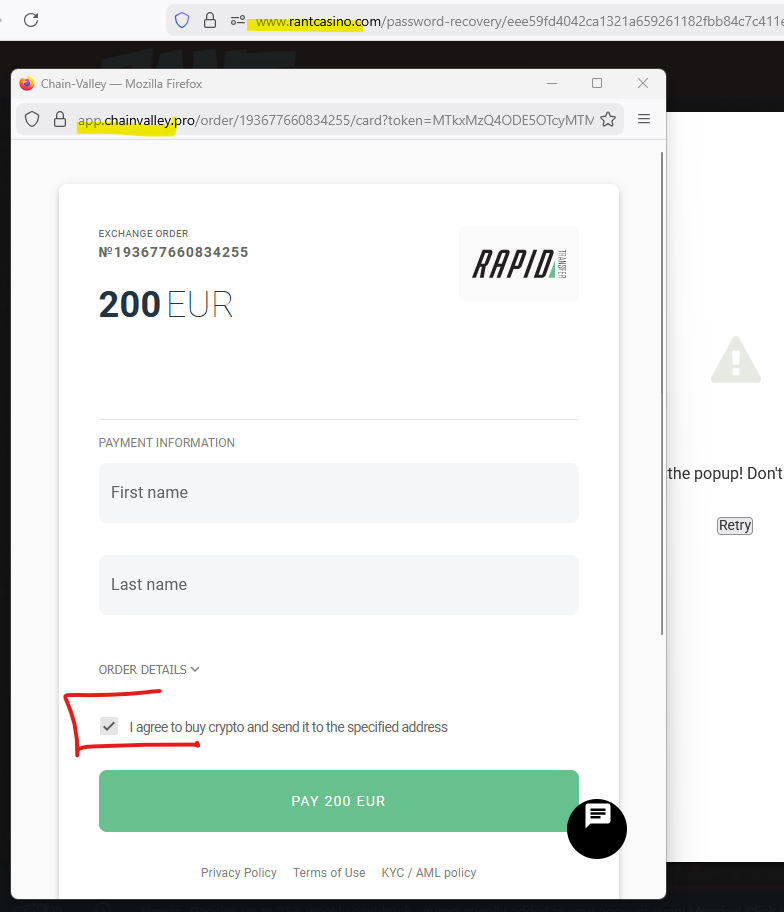 Nepbankstorting in offshore casino Rant via Pools crypto-schema ChainValley