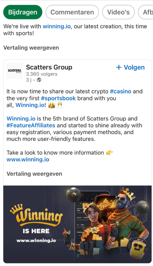 Winning.io and Scatters Group: The Updated Intelligence Report!